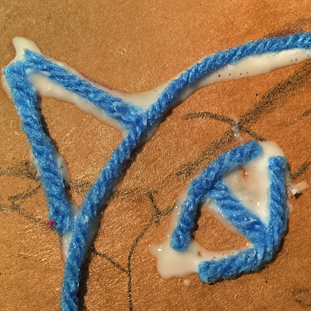 SLIDESHOW : yarn gluing for prints