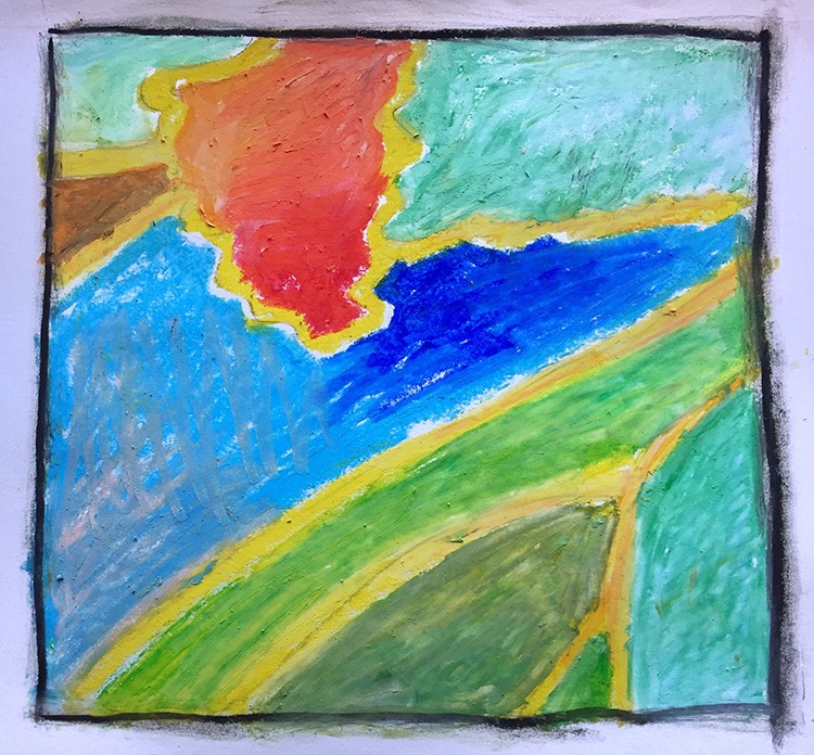 The finished work. Can you find the Most Important Spot? Is there Balance and Harmony? Why do you think that is?