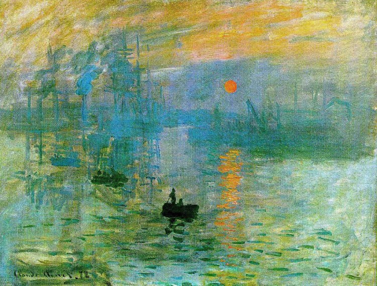 Monet's first impressionist painting, "Impression: Sunrise"