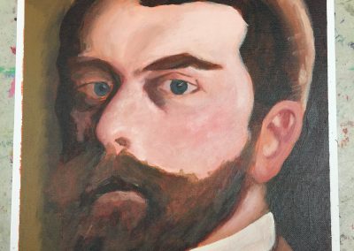A Portrait copy by one of our students, of John Singer Sargent's self portrait.